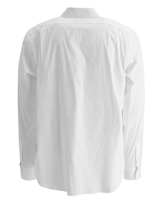 Vince White Cotton Poplin Shirt for men