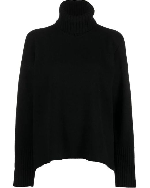 Proenza Schouler Black Roll-neck Drop-shoulder Jumper