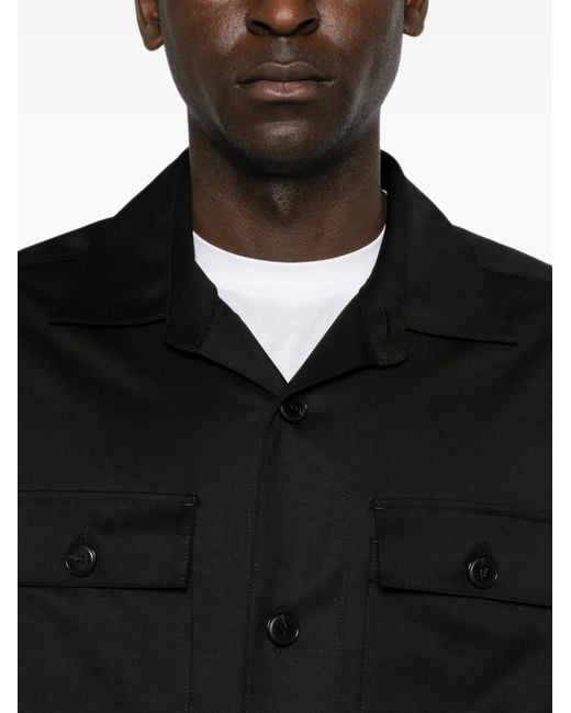Boss Black Virgin Wool Flap-Pocket Jacket for men