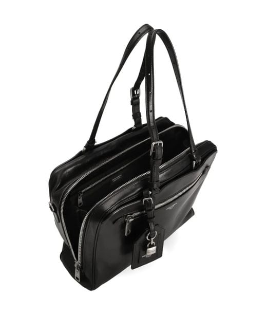 Dolce & Gabbana Kuriertasche Mit Reißverschluss Und Schnalle in Black für Herren