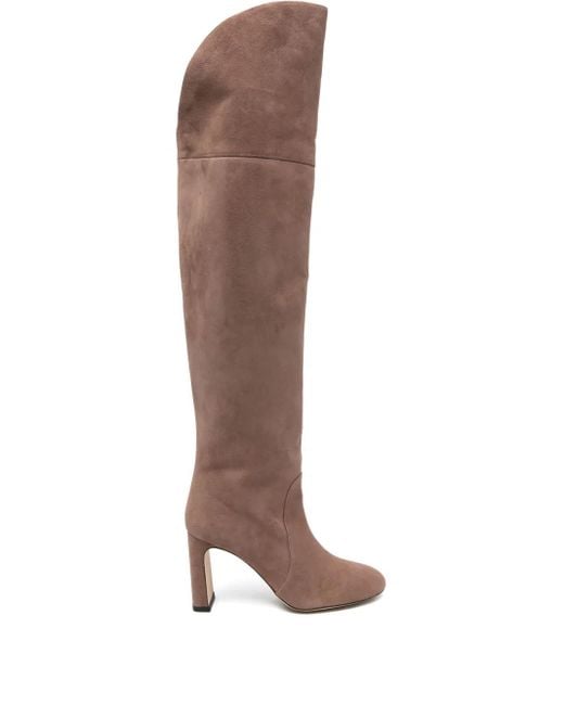Stuart Weitzman Brown Kniehohe Stiefel aus Wildleder