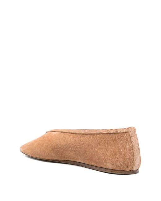 Le Monde Beryl Natural Pointed-Toe Suede Pumps