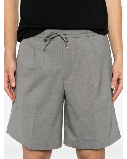 Briglia 1949 Gray Pleated Drawstring Shorts for men