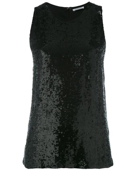 Débardeur Brodé De Sequins P.A.R.O.S.H. en coloris Black