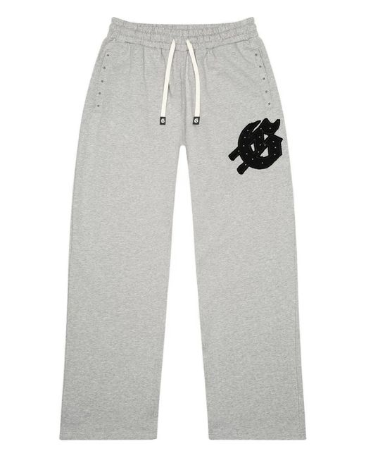 Godspeed Gray Symmetric Studded Track Pants for men