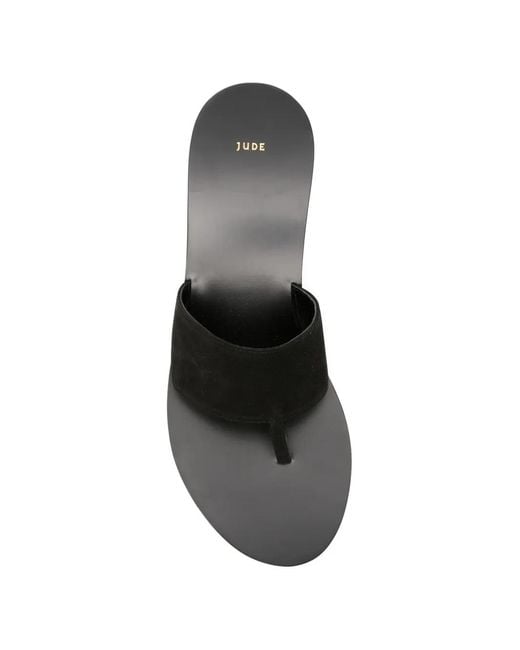 Jude White Lucille Nubuck-Leather Sandals