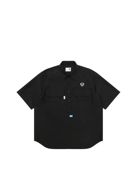 Aape By A Bathing Ape Black Logo Patch Shirt for men