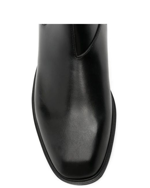 VINNY'S Black Elasticated-Side Panel Boots for men