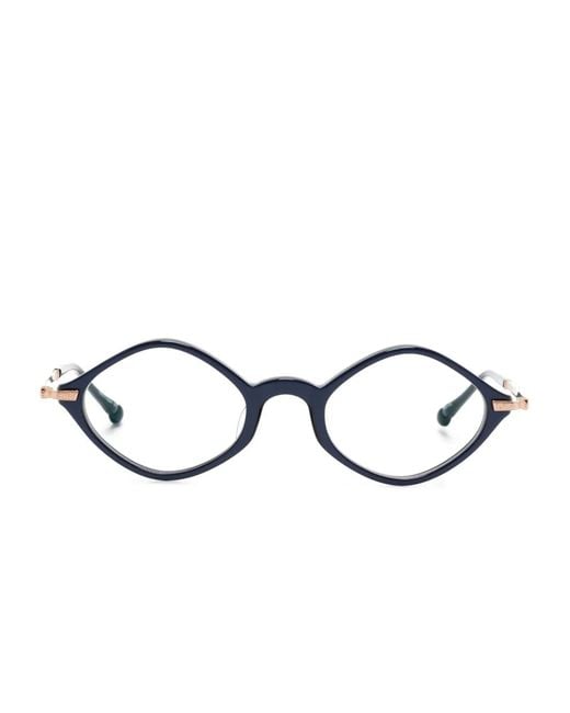 Matsuda Blue Geometric-Frame Glasses