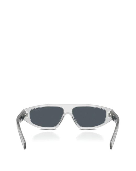 Prada Gray Rectangular-Frame Sunglasses for men
