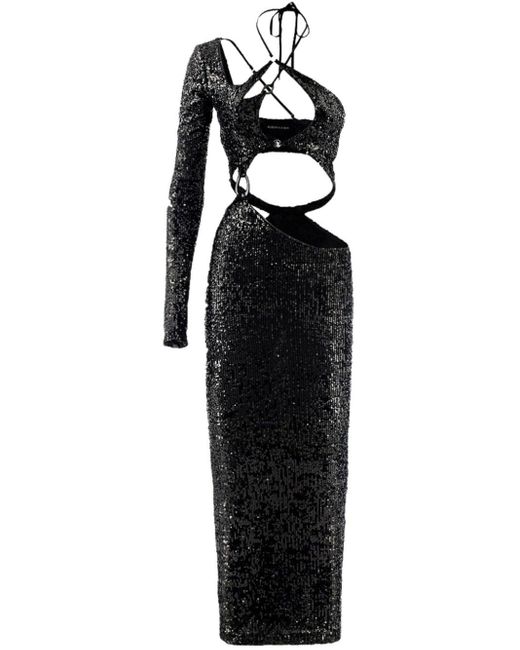 Roberta Einer Black Banu Sequin-embellished Dress