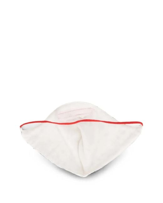 Isaia White Patterned Face Mask for men
