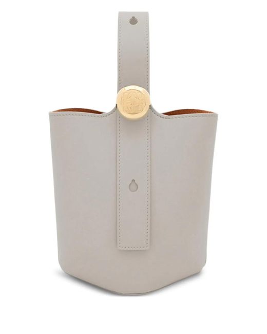Loewe レザー バケットバッグ White