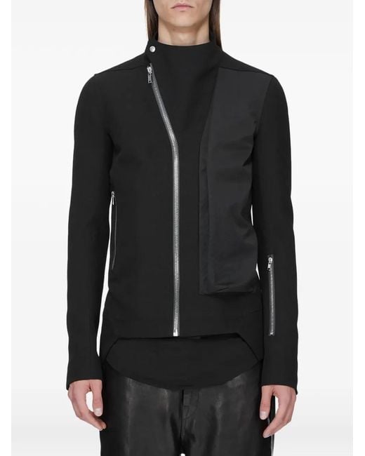 Rick Owens Black Release Zip-Up Lightweight Jacket for men