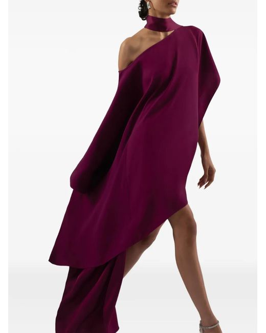 Taller Marmo Purple Trebbia One-Shoulder Dress