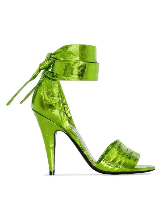 Tom Ford Green 105 Ankle Wrap Sandals