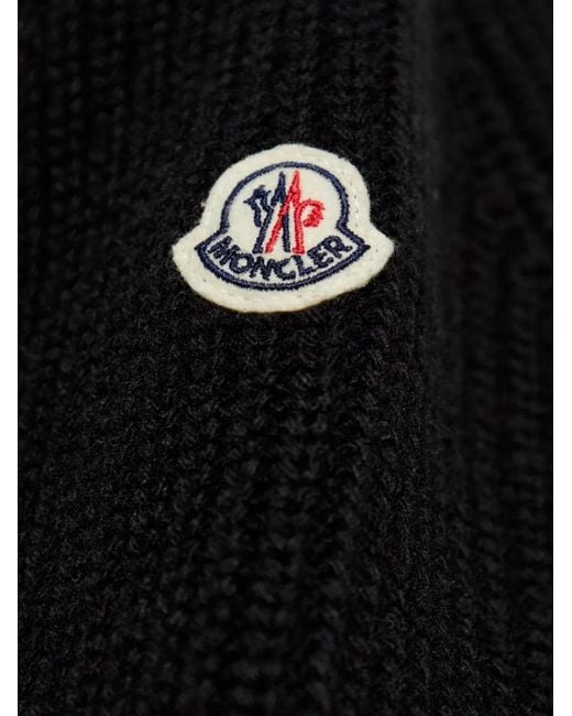Moncler Black Cardigan With Down Insert