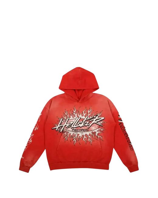 HELLSTAR Records Sweater Met Print in het Red voor heren