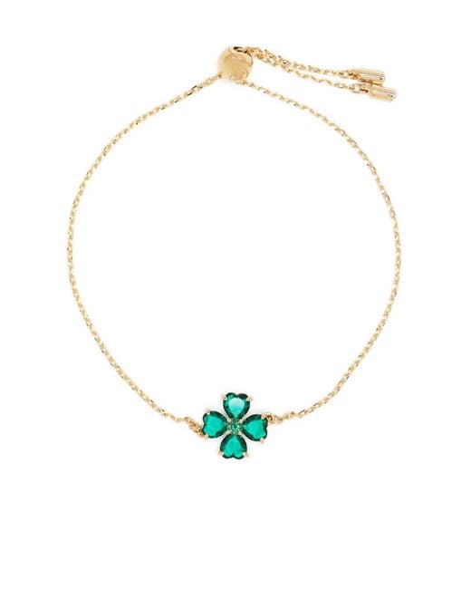 Swarovski White Idyllia Clover-Charm Bracelet