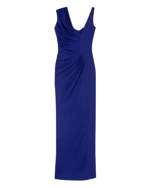 Vestido midi Medusa'95 drapeado Versace de color Blue
