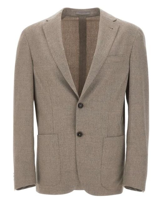 Corneliani Brown Single-Breasted Blazer for men