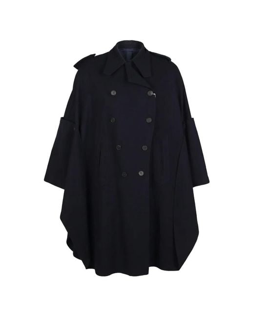 Valentino Garavani Blue Button Double-Breasted Coat
