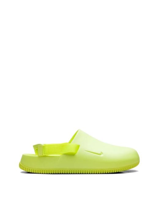Nike Green Calm Strap Logo Mules for men