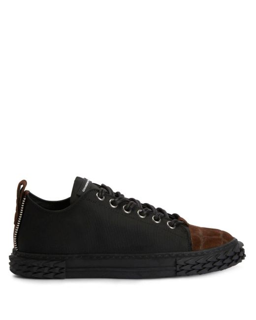 Giuseppe Zanotti Black Blabber Panelled Sneakers for men