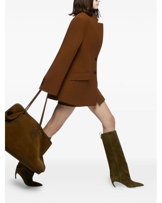 The Attico Brown Single-Breasted Coat