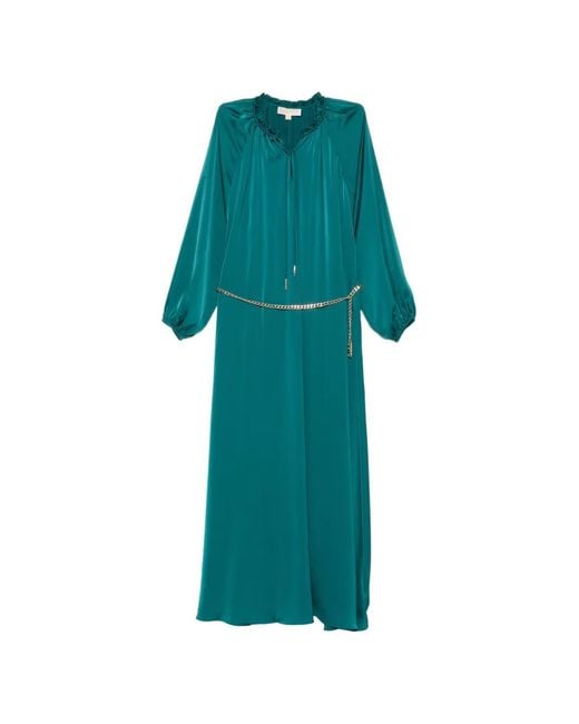Michael Kors Green Chain-Link Maxi Dress