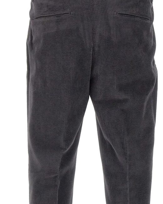Devore Gray Corduroy Trousers for men