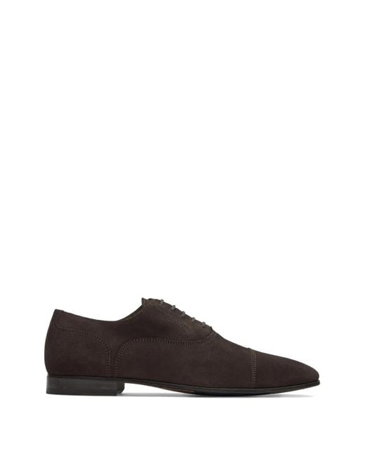 Lottusse White Twist Suede Oxford Shoes for men
