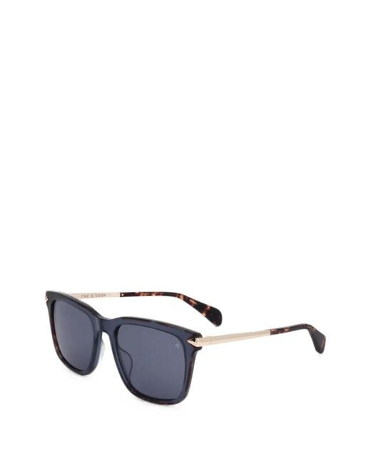 Rag & Bone Blue Square-Frame Sunglasses for men