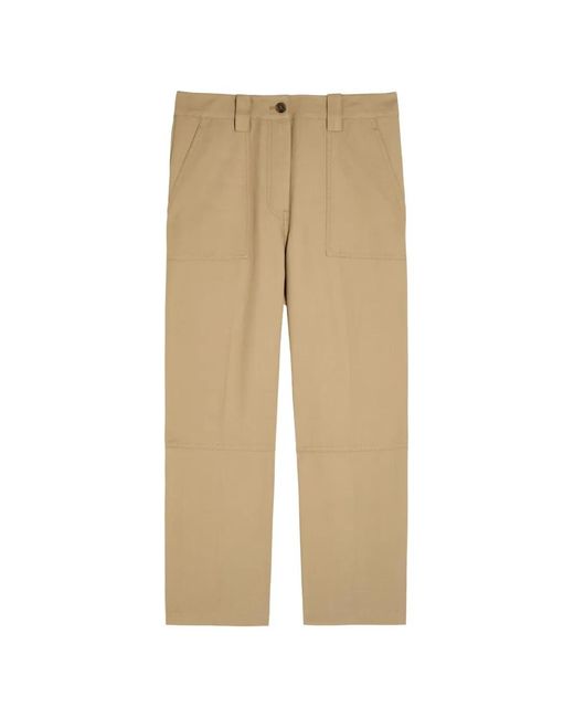 3.1 Phillip Lim Natural Patch-Pocket Straight-Leg Trousers
