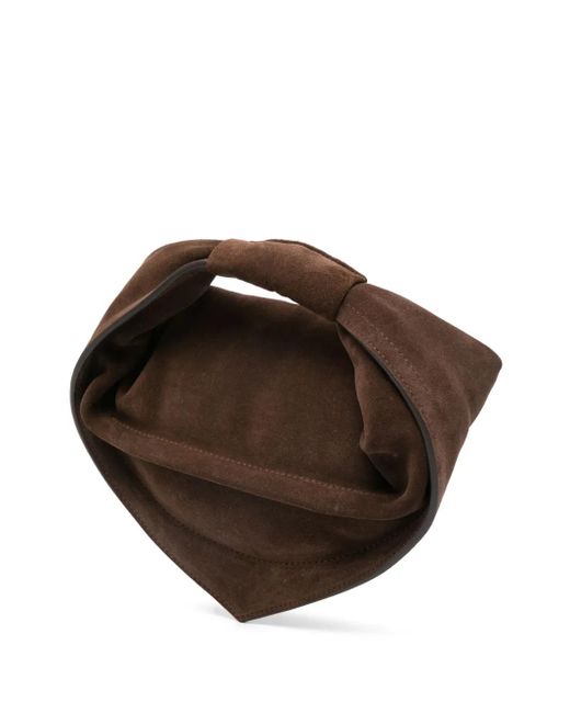 FEDERICO CINA Brown Suede Tote Bag