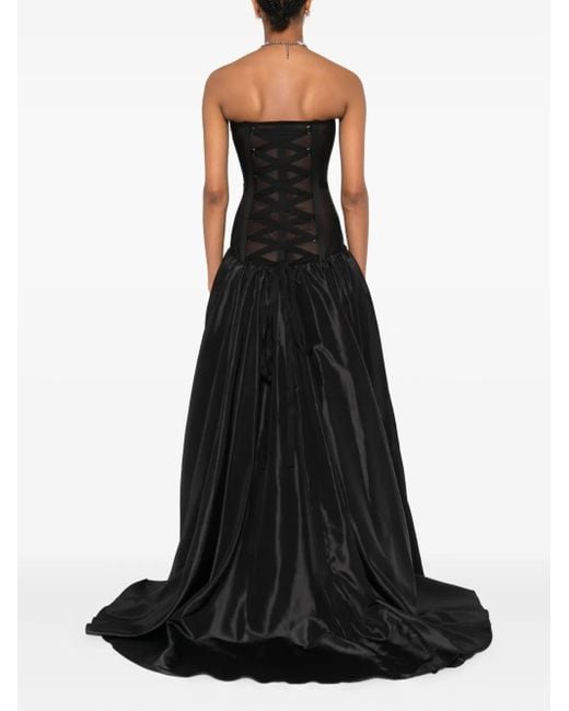 Nissa Black Maxikleid mit Schleife