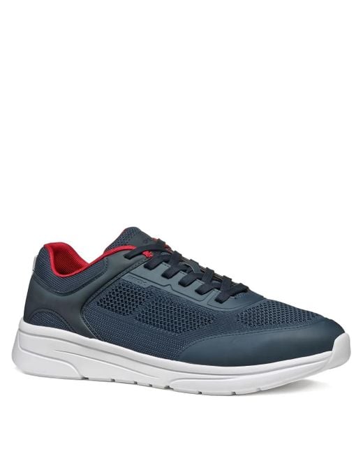 Geox Blue Klaiver Panelled Sneakers for men