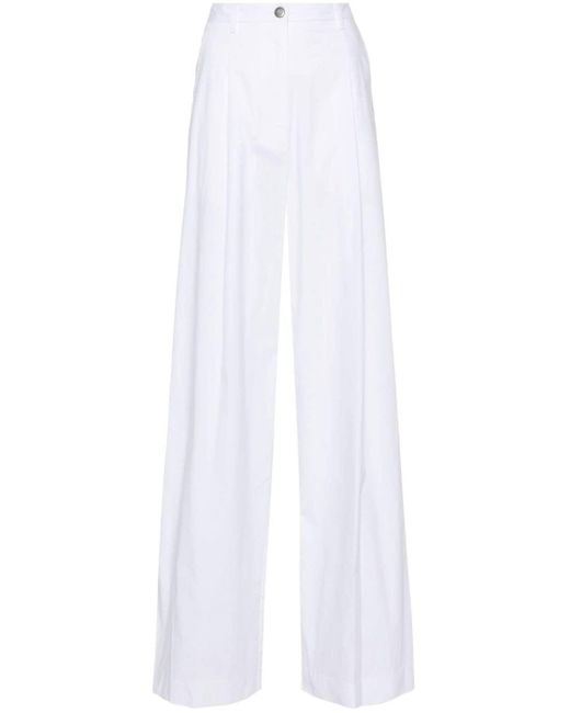 Pantalon en coton à coupe ample ..,merci en coloris White
