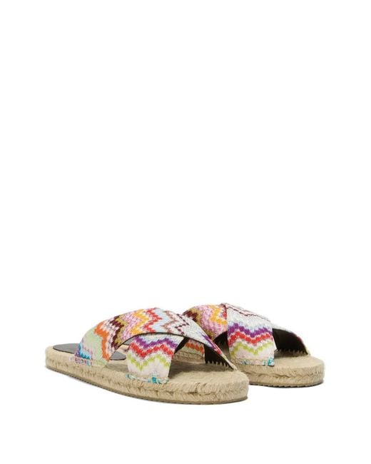 Missoni Brown Zigzag-Patterned Espadrilles