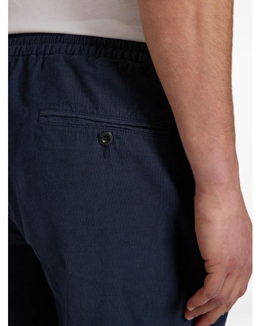 Slowear Blue Corduroy Drawstring Shorts for men