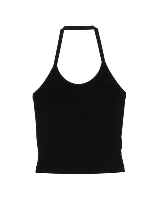 Enza Costa Black Ribbed Tank
