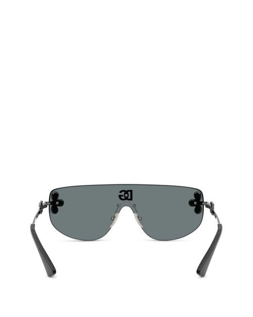 Dolce & Gabbana Gray Shield-Frame Sunglasses