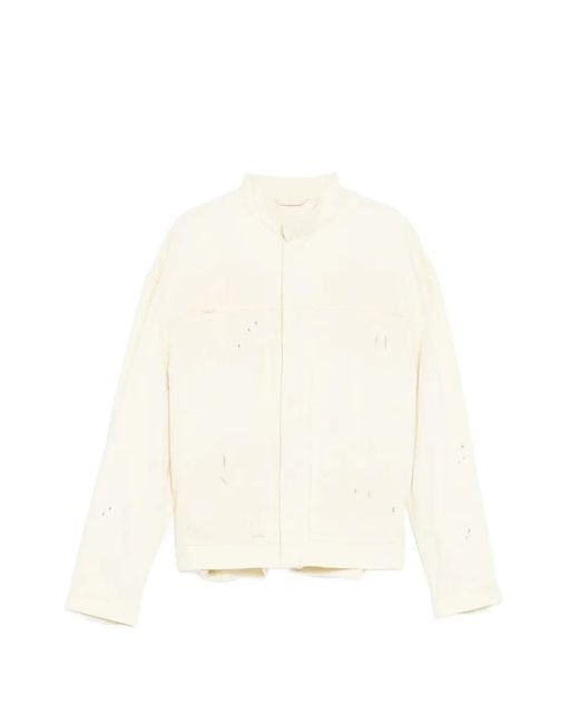 CROQUIS White Loose Denim Jacket for men