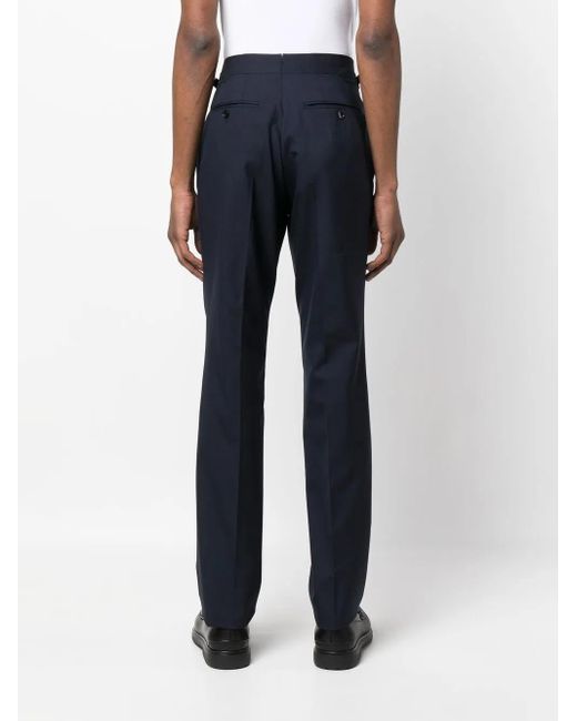 Tom Ford Blue Shelton Wool Tailored Trousers - Men's - Wool/cupro for men