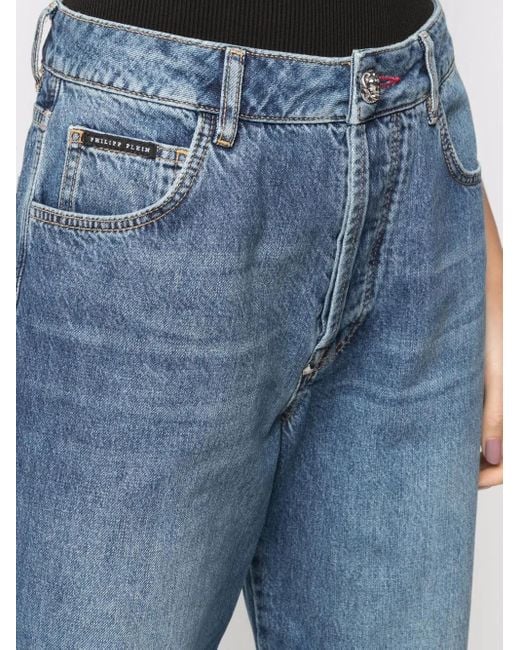 Philipp Plein Iconic Plein ワイドジーンズ Blue