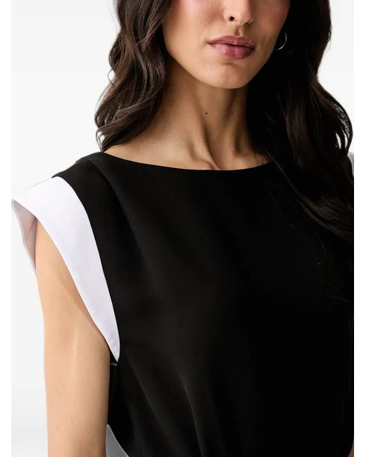 Karl Lagerfeld Black Colour-Block Sleeveless Dress