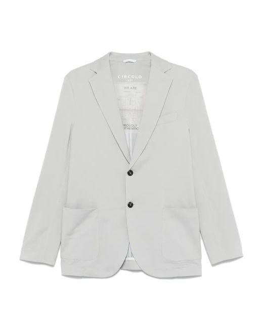 Circolo 1901 White Piqué-Weave Blazer for men