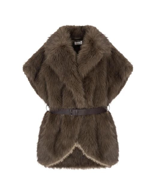 P.A.R.O.S.H. Brown Belted Gilet