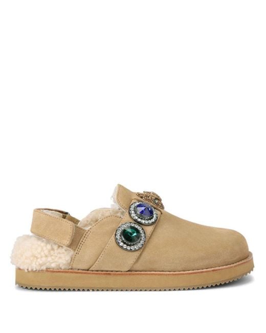 Kurt Geiger Octavia Suède Muiltjes in het Natural