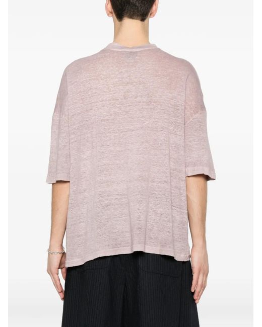 Avant Toi Pink Short-Sleeve Crew-Neck T-Shirt for men